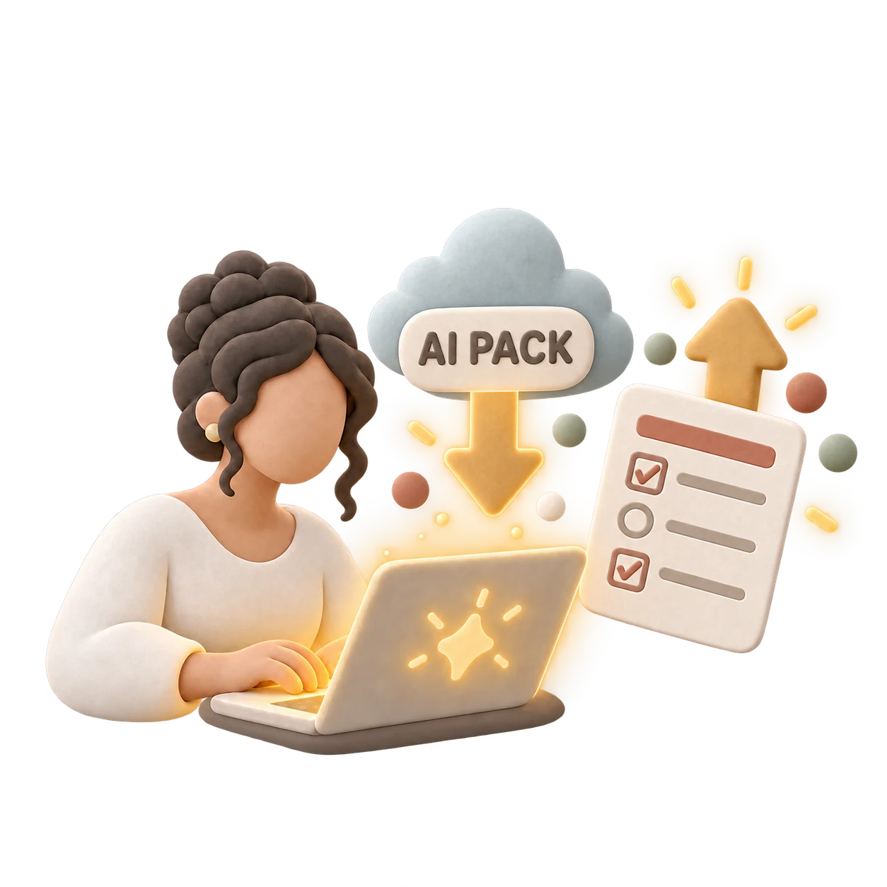 A person downloads the Dayalogs format guide, creates a survey with any AI and uploads it for validation